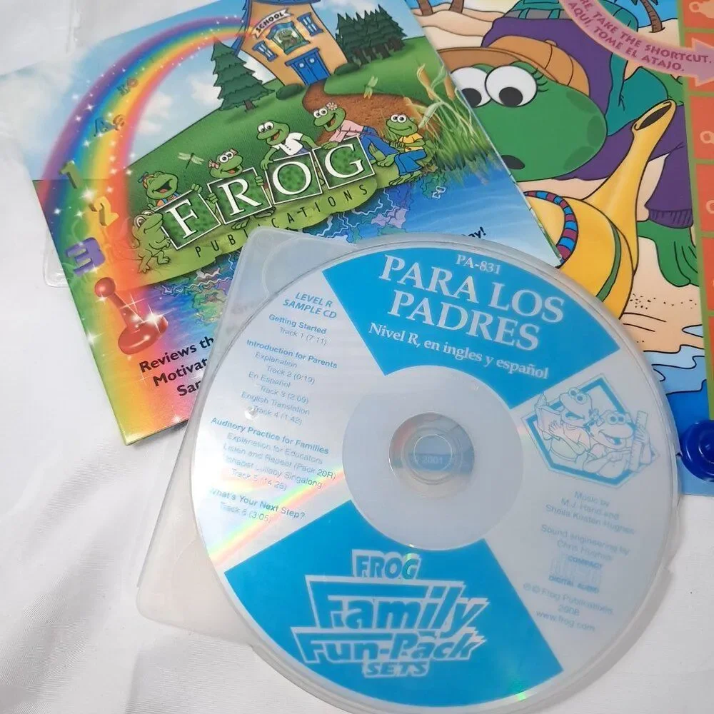 Frog Family Fun Packs Game 20-R Bilingual‎ reading Spanish English Homeschool